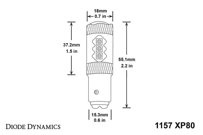 Diode Dynamics — Diode Dynamics 1157 LED Bulb XP80 LED - Amber (Single) - view 6