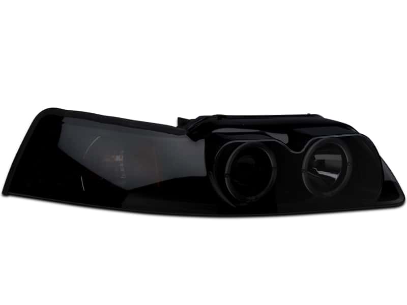 Raxiom — Raxiom 99-04 Ford Mustang Dual LED Halo Projector Headlights- Black Housing (Smoked Lens)
Headlights - view 5
