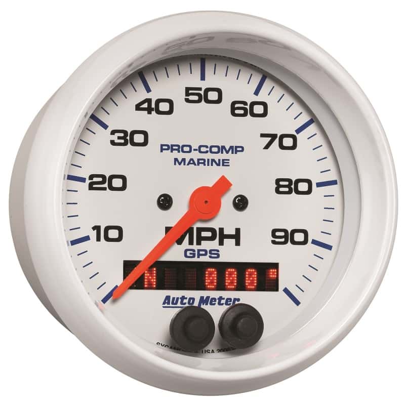 AutoMeter — Autometer Gauge GPS Speedometer 3-3/8in 100 MPH Marine White Gauge
3.4" SPD GPS 100 MW - view 6