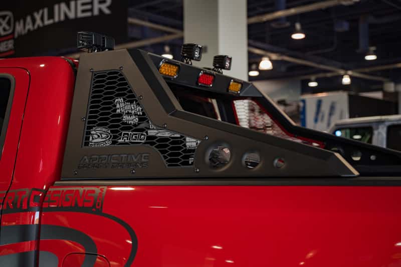 Addictive Desert Designs — Addictive Desert Designs 17-18 Ford F-150 Raptor HoneyBadger Chase Rack
TrkCabProt/HeadRk
Chase Rack - view 6