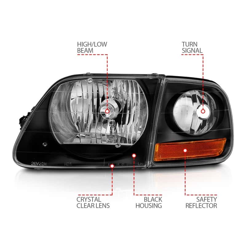 ANZO — ANZO 1997-2003 Ford F150 Crystal Headlight Black w/ Parking Light
Head Light Set
HdLtSet - view 5