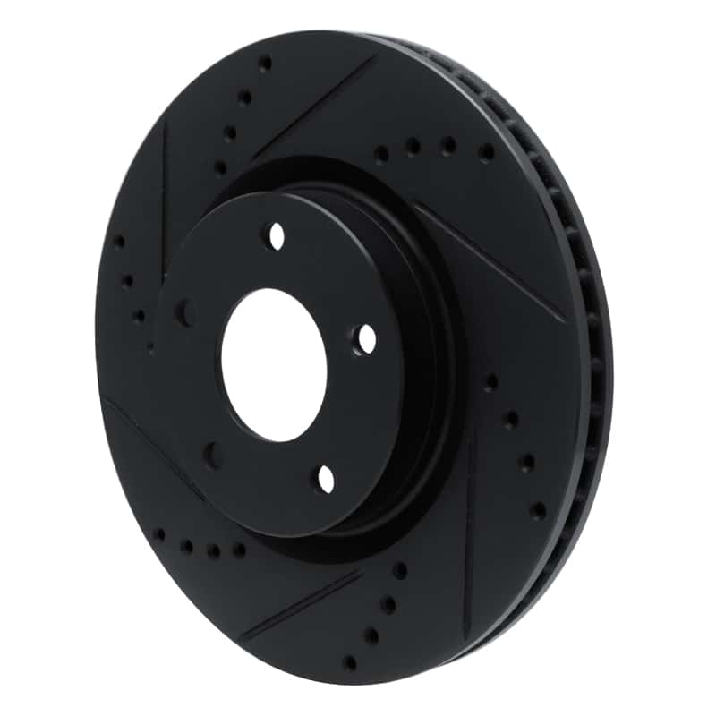 R1 Concepts — R1 10-14 Renault SAFRANE (Mexico) Front Left Drilled & Slotted Black Brake Rotor
R1 Brake Rotor Drill - view 2