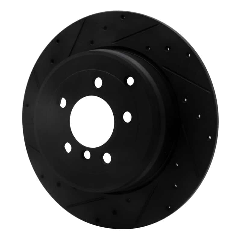 R1 Concepts — R1 03-05 Land Rover Range Rover Rear Left Drilled & Slotted Black Brake Rotor
R1 Brake Rotor Drill - view 2