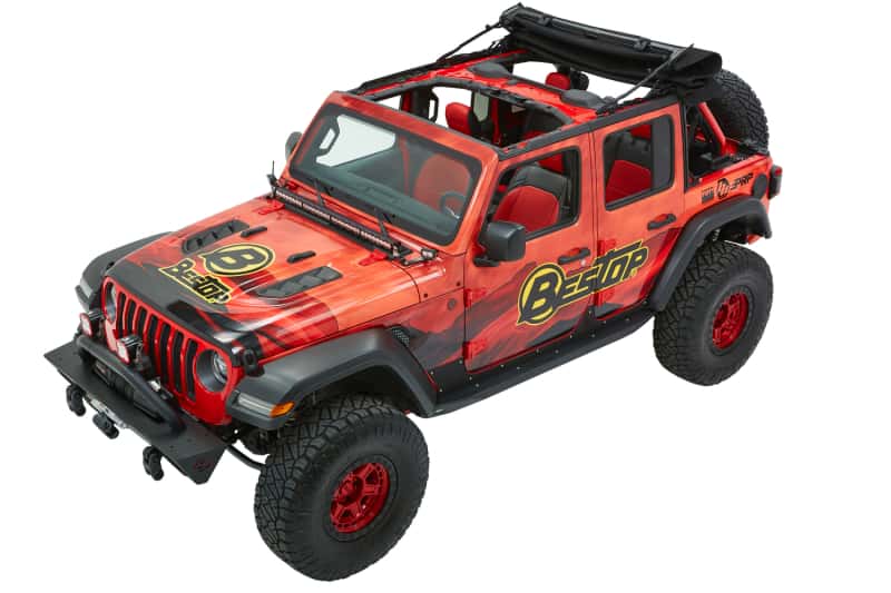 Bestop — Bestop 18-26 Jeep Wrangler JL 4-Door Trektop Ultra (Premium Black Twill)
Trektop Ultra - view 9