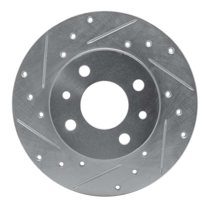 R1 Concepts — R1 2009-2019 Fiat 500 (USA/Canada) Rear Left Drilled & Slotted Silver Brake Rotor
R1 Brake Rotor Drill - view 1