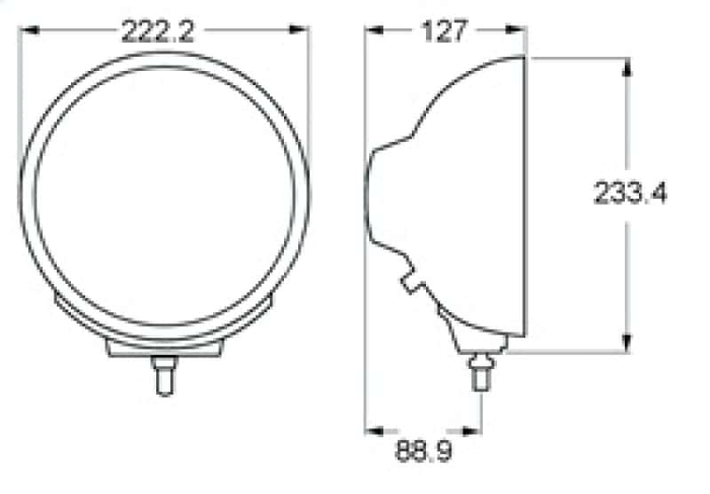 Hella — Hella Rallye 4000 Series Chrome Euro Beam 12V Halogen Lamp with Position Lamp - view 4