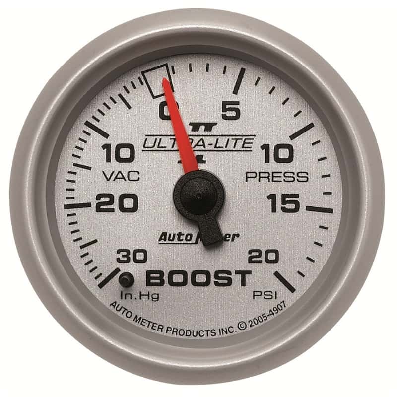 AutoMeter — Autometer Ultra-Lite II 52mm 30 in Hg/20 psi Mechanical Boost/Vacuum Gauge
2-1/16" BOOST-VAC, 3 - view 6