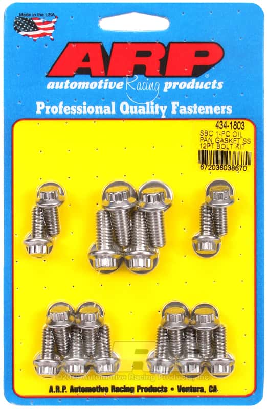 ARP — ARP SB Chevy 1-pc SS 12pt Oil Pan Gasket Bolt Kit - view 1