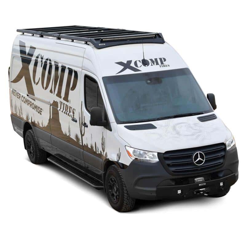 Westin — Westin 19-23 Mercedes-Benz Sprinter 144in WB/High Roof Mesa Roof Rack - Textured Black - view 8