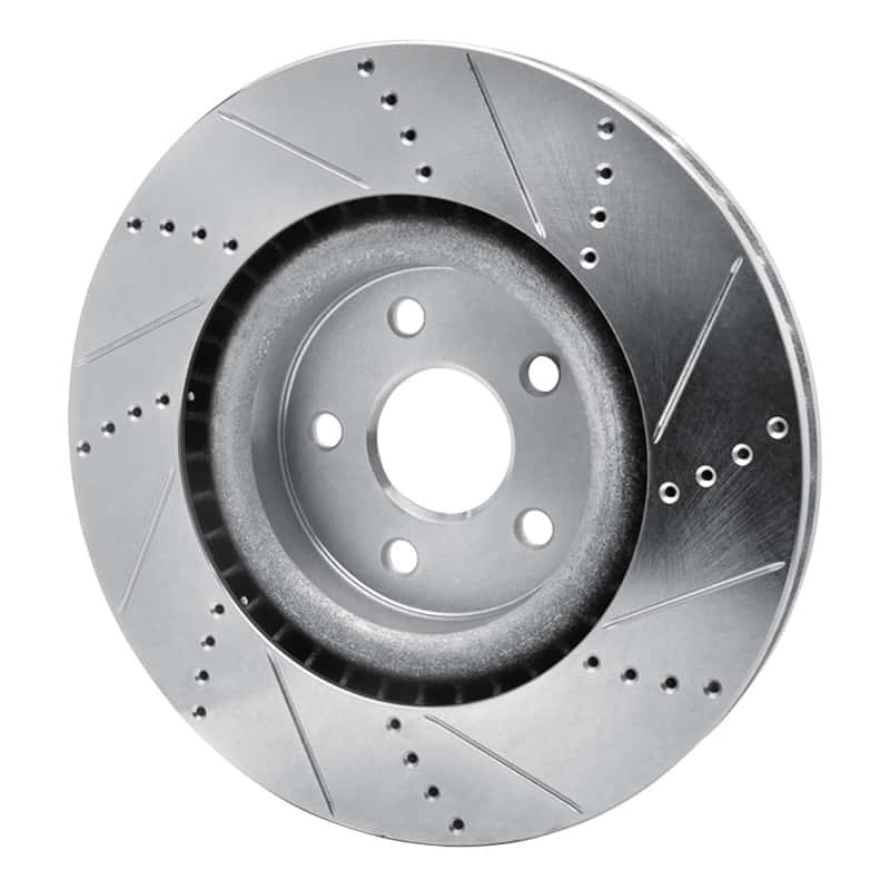 R1 Concepts — R1 2012-2025 Dodge Durango Front Left Drilled & Slotted Silver Brake Rotor
R1 Brake Rotor Drill - view 4