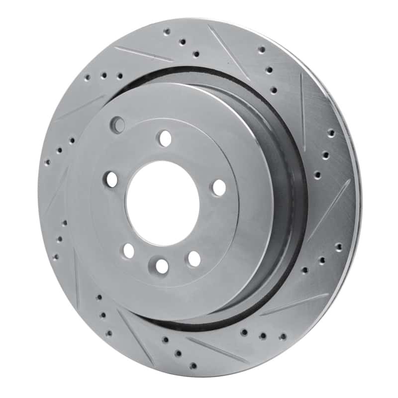 R1 Concepts — R1 05-16 Land Rover LR4 Rear Right Drilled & Slotted Silver Brake Rotor
R1 Brake Rotor Drill - view 2