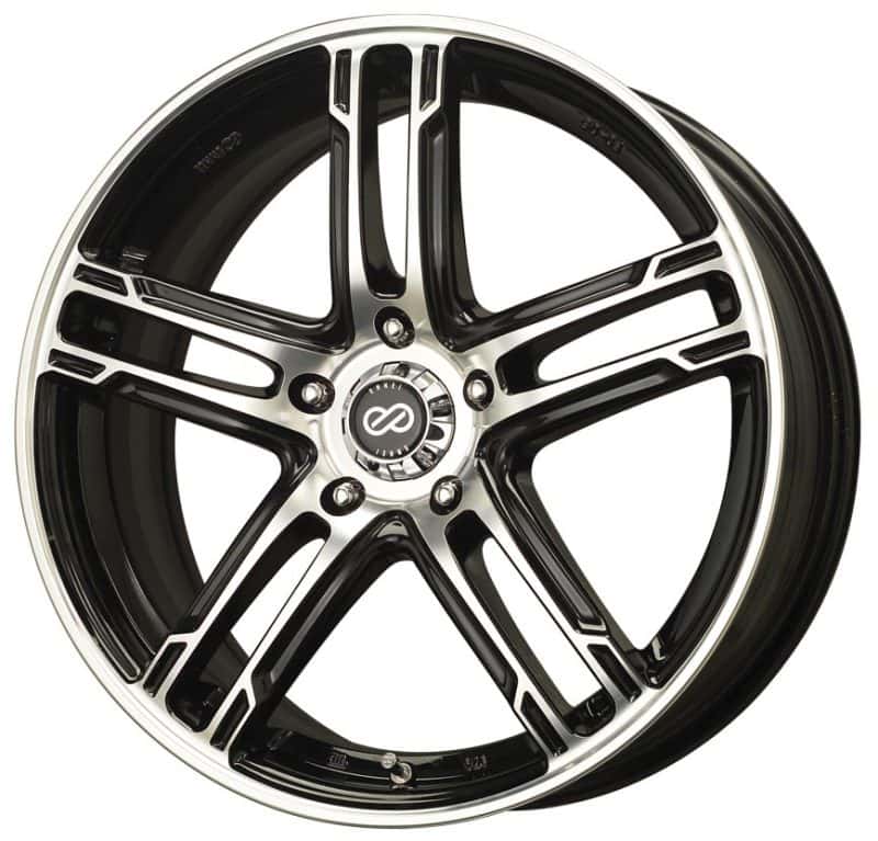 Enkei — Enkei FD-05 17x7 5x100 40mm Offset 72.62 Bore Dia Black Machined Wheel - view 1