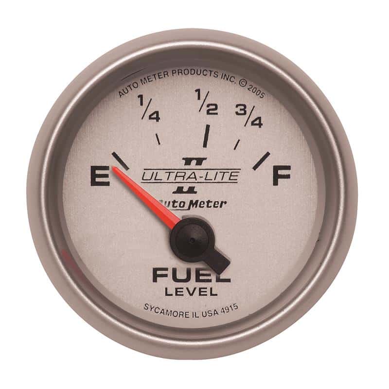 AutoMeter — Autometer Ultra-Lite II 2-1/16in 73-10 OHMS Short Sweep Electronic Fuel Level Gauge
2-1/16" FUEL LEVEL, - view 1
