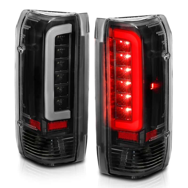 ANZO — ANZO 1987-1996 Ford F-150 LED Taillights Black Housing Clear Lens (Pair) - view 16