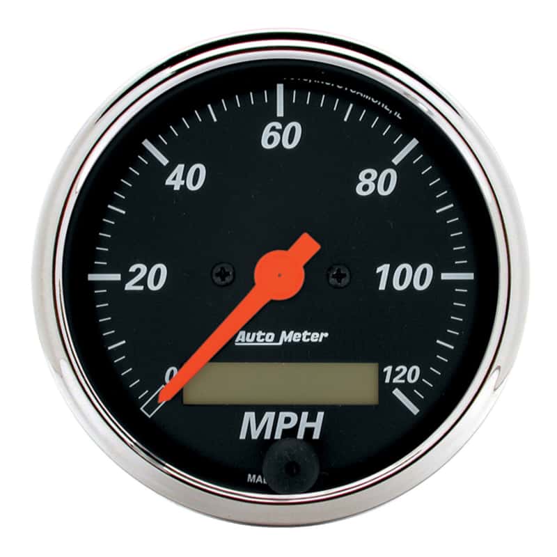 AutoMeter — Autometer Designer Black 3-1/8in Electronic Programmable 120MPH Speedometer
3-1/8" SPD ELEC DB - view 1