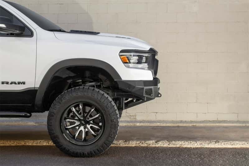 Addictive Desert Designs — Addictive Desert Designs 2019 Ram Rebel 1500 Stealth Fighter Fr Bumper w/Winch&Parking Sensor Mounts
Bumper- Front
Bumpers - view 4