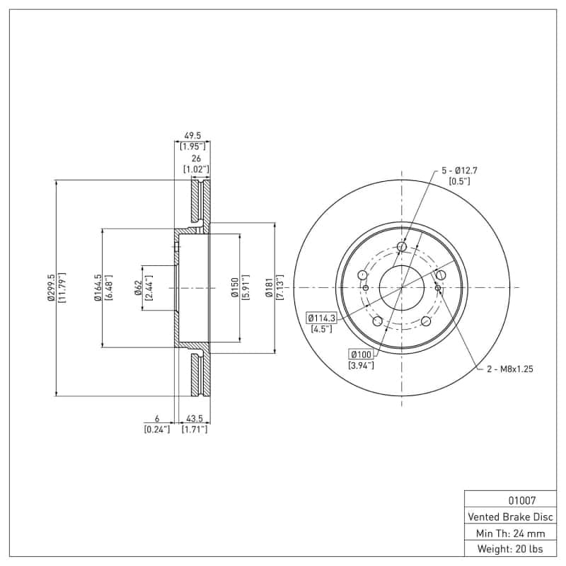 DFC — DFC 10-13 Suzuki Kizashi Front GeoSPEC Coated Rotor
DFC Brake Rotor - view 6