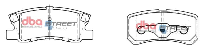 DBA — DBA 11-14 Chrysler 200 (302mm Rear Rotor) Street Series Rear Brake Pads
Brake Pad - view 1