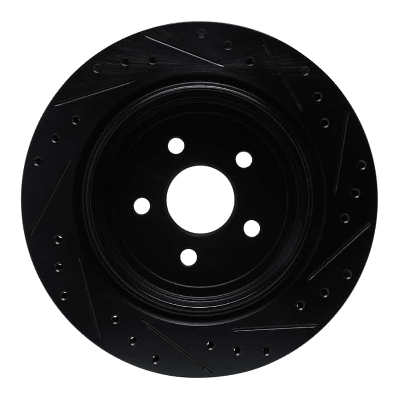 R1 Concepts — R1 89-95 Chrysler LeBaron Rear Left Drilled & Slotted Black Brake Rotor
R1 Brake Rotor Drill - view 5