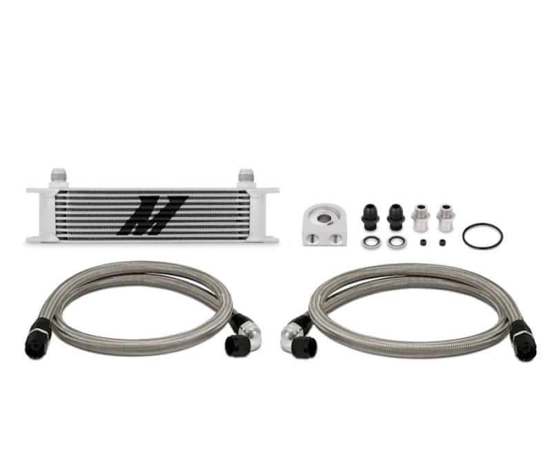 Mishimoto — Mishimoto Universal 10 Row Oil Cooler Kit (Metal Braided Lines) - view 1