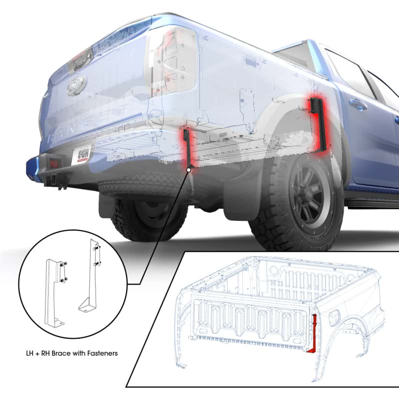 EGR — EGR 24-25 Ford Ranger w/ 5ft Bed J-Brace Support for RollTrac
RA039842-J Brace - view 1