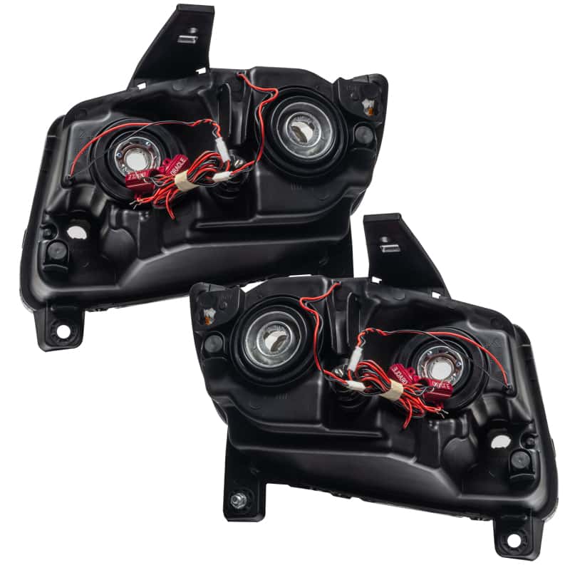 ORACLE Lighting — Oracle 11-13 Jeep Grand Cherokee Pre-Assembled Halo Headlights (Non HID) Chrome - Red - view 5