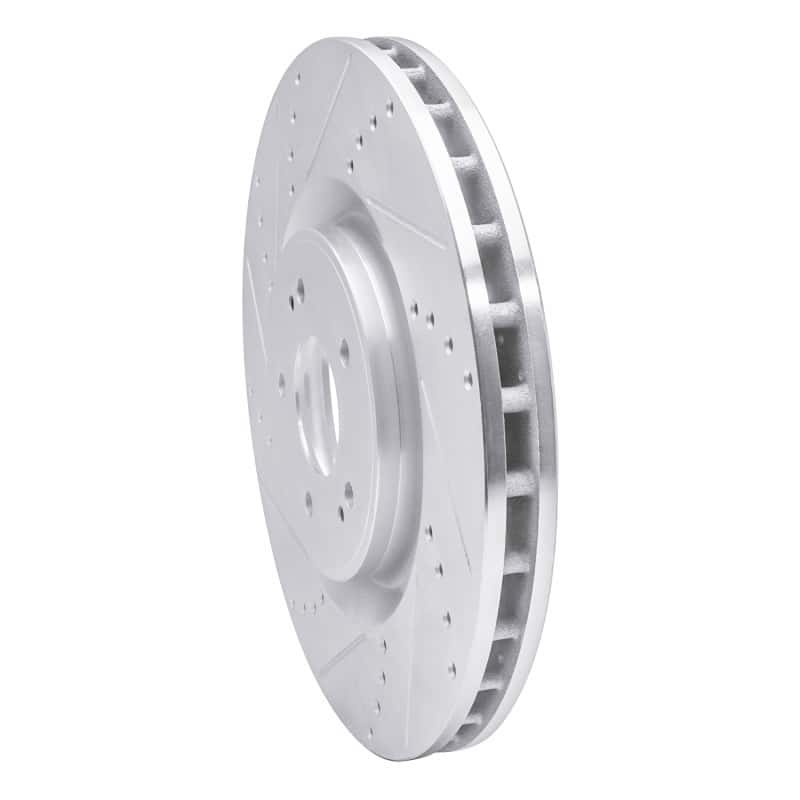 R1 Concepts — R1 08-15 Mitsubishi Lancer Front Left Drilled & Slotted Silver Brake Rotor
R1 Brake Rotor Drill - view 2