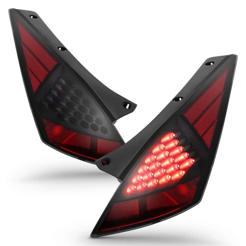ANZO — ANZO 2003-2005 Nissan 350Z LED Taillights Smoke - view 3