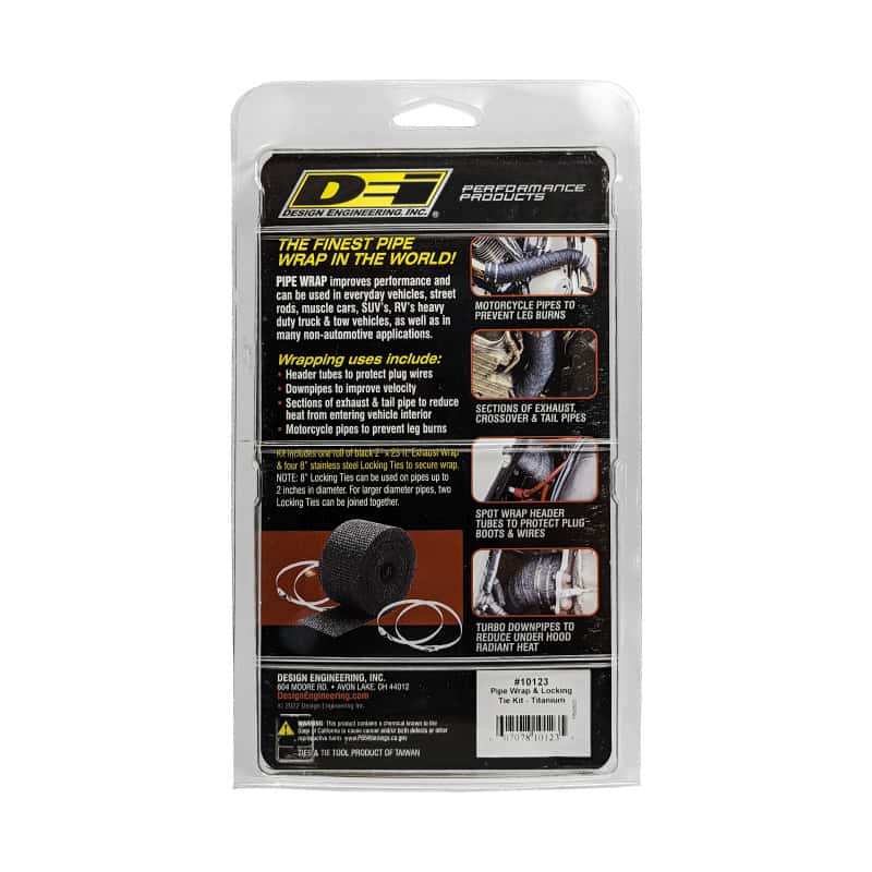 DEI — DEI Exhaust Wrap Kit - Pipe Wrap and Locking Tie - Titanium
Exhaust Wrap Kit - view 4
