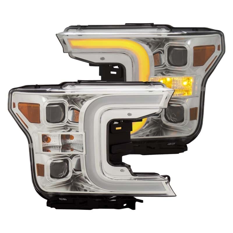 ANZO — ANZO 18-19 Ford F-150 Projector Headlights w/Plank Style Switchback Chrome w/Amber
Projector Headlights
Head Light Set - view 9