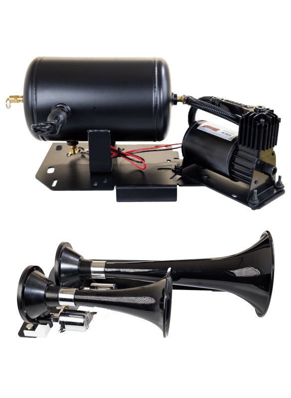 Kleinn Air Horns — Kleinn 07-18 Chevrolet Silverado Avalanche Onboard Air System w/220 Horns
Onboard Air w/ Horns - view 2