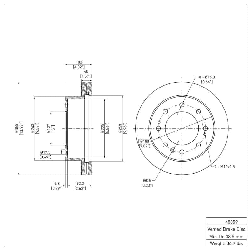 DFC — DFC 11-25 Chevrolet Silverado 3500 HD Front GeoSPEC Coated Rotor
DFC Brake Rotor - view 6