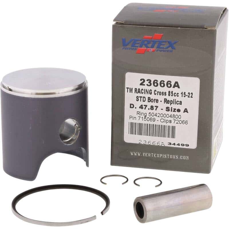 Vertex Pistons — Vertex Piston 08-14 TM MX 85 85cc Cast Replica Piston Kit - view 2