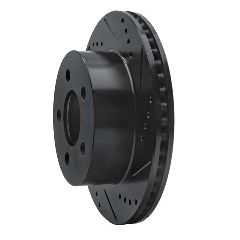 R1 Concepts — R1 99-06 Jeep Wrangler Front Right Drilled & Slotted Black Brake Rotor
R1 Brake Rotor Drill - view 2