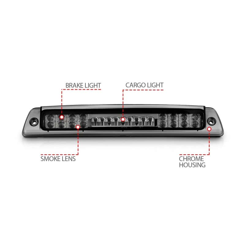 ANZO — ANZO 1994-2001 Dodge Ram 1500 LED 3rd Brake Light Smoke
3rdBrkLghtAssy - view 5