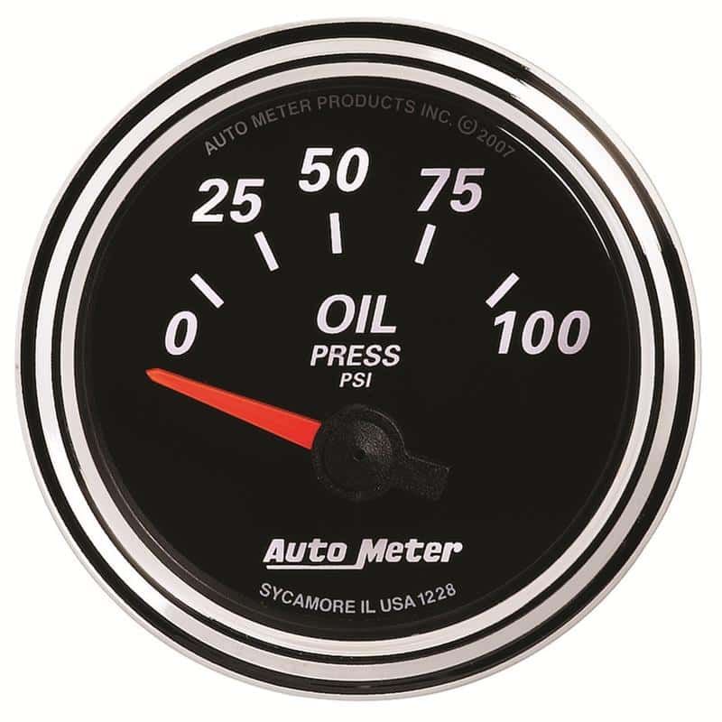 AutoMeter — Autometer Designer Black II 52mm 100 PSI Oil Pressure Gauge
GA 2" OILP ELEC DBII - view 2