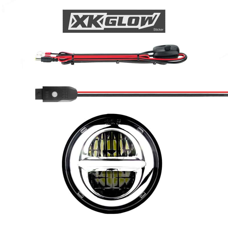 XKGLOW — XK Glow Chrome Bezel 5.75in XKchrome LED headlight - view 1