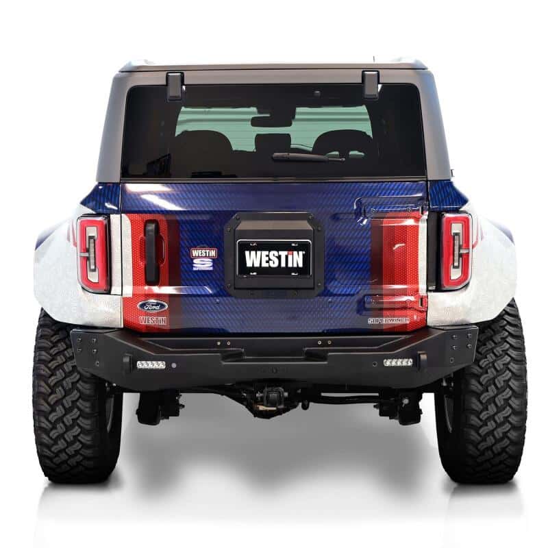 Westin — Westin 21-25 Ford Bronco (Excl. Sport) Spare Tire Delete Plate - Tex. Blk
Rear Delete Plate - view 6