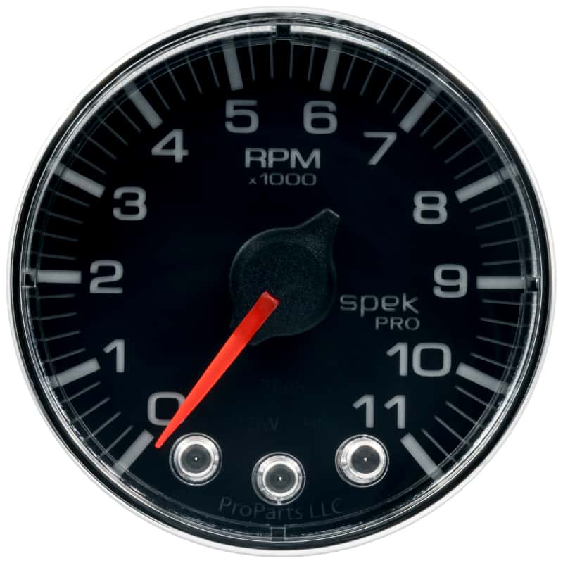 AutoMeter — Autometer Spek-Pro Gauge Tach 2 1/16in 11K Rpm W/ Shift Light & Peak Mem Blk/Chrm
GA 2" 11KRPM BFC SPK - view 1