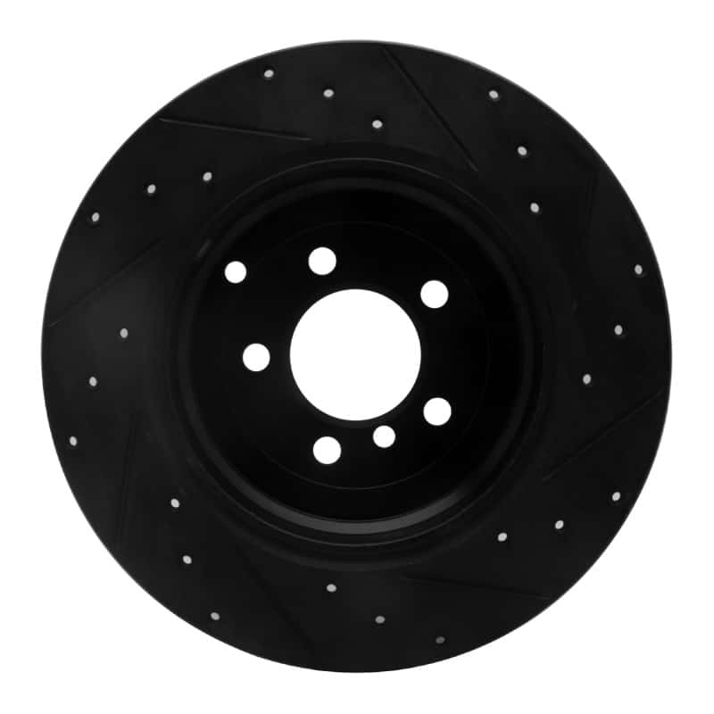 R1 Concepts — R1 03-05 Land Rover Range Rover Rear Left Drilled & Slotted Black Brake Rotor
R1 Brake Rotor Drill - view 5