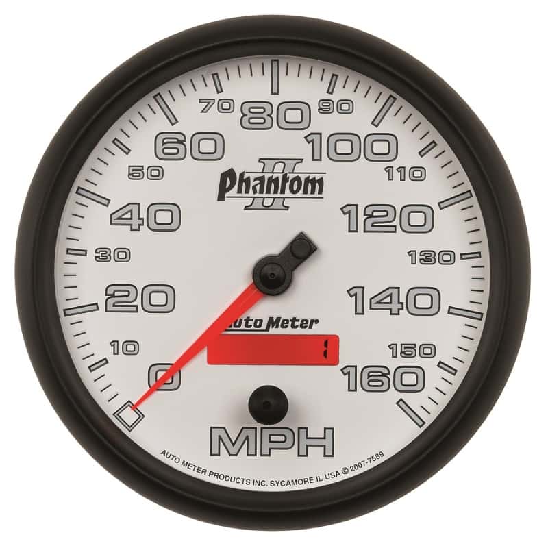 AutoMeter — Autometer Phantom II 5in Electrical Programmable Speedometer 150MPH
5" SPEEDO, 160 MPH, - view 1