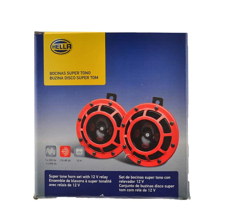 Hella — Hella Supertone Horn Kit 12V 300/500HZ Red (003399803 = 003399801) - view 14