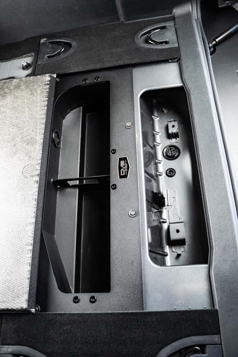 DV8 Offroad — DV8 Offroad 21-23 Ford Bronco (Exc. Bronco Raptor) Air Compressor Mount & Storage Box
Compressor Box Mount - view 3