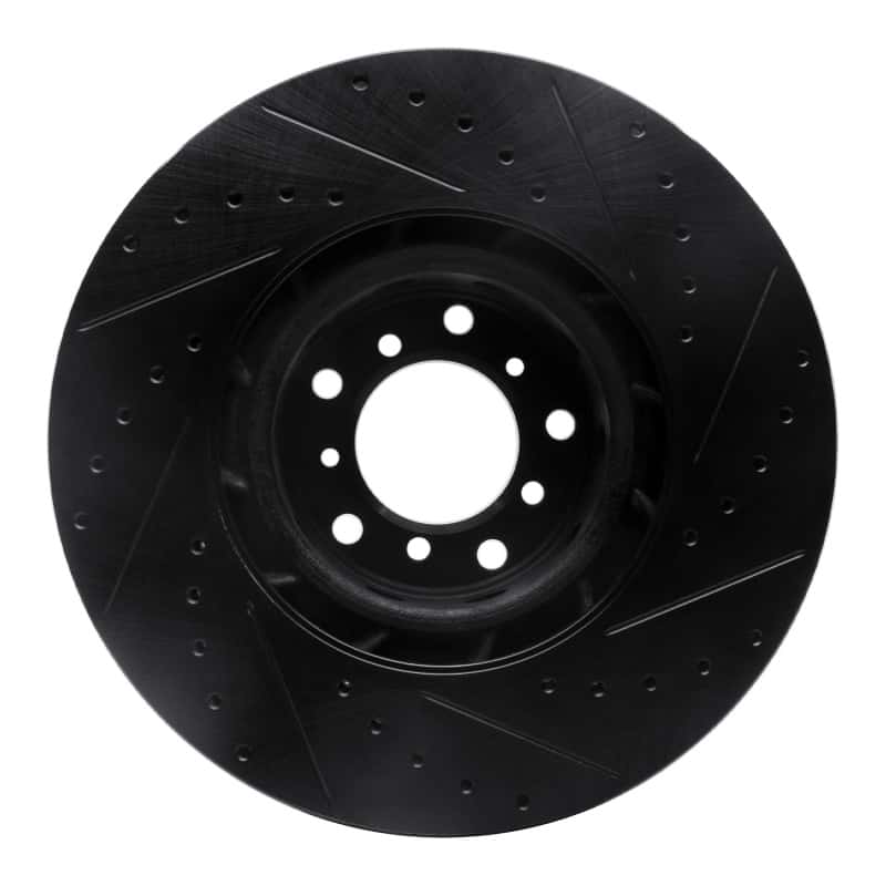 R1 Concepts — R1 00-03 BMW M5 Right Front Drilled & Slotted Black Brake Rotor
R1 Brake Rotor Drill - view 5