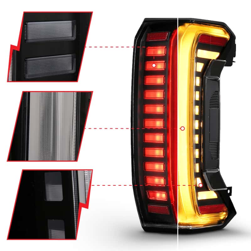 ANZO — ANZO 22-24 Toyota Tundra (Does Not Fit LED Seq. Models) Z-Series Full LED Tail Lights - Pair - view 4