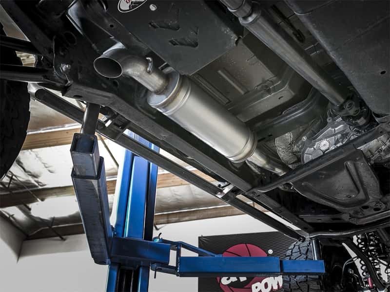 aFe — aFe Rock Basher 3in 409 SS Cat-Back Turn-Down Exhaust 12-18 Jeep Wrangler (JK) V6 3.6L/ 07-11 3.8L
Turn-Down Exhaust - view 4