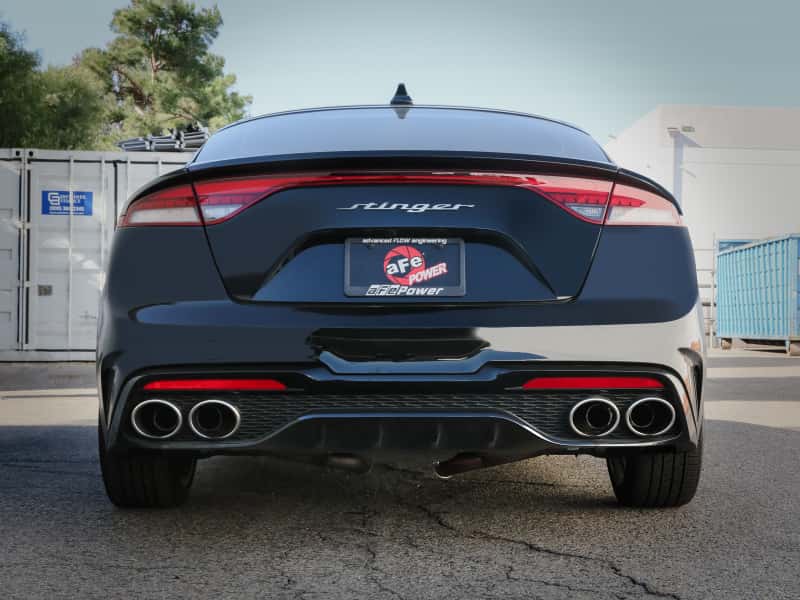 aFe — aFe Gemini XV 3in to Dual 2-1/2in 304 SS Cat-Back Exhaust w/ Cut-Out 18-21 Kia Stinger L4-2.0L (t)
Cat-Back Exhaust - view 5