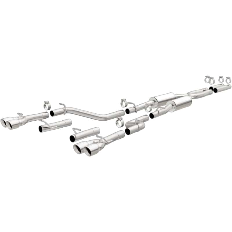 Magnaflow — MagnaFlow Cat-Back, SS, 2.5in, Quad Split Rear 3.5in Tip 2015 Dodge Challenger 3.6L V6
Cat-Back - view 1