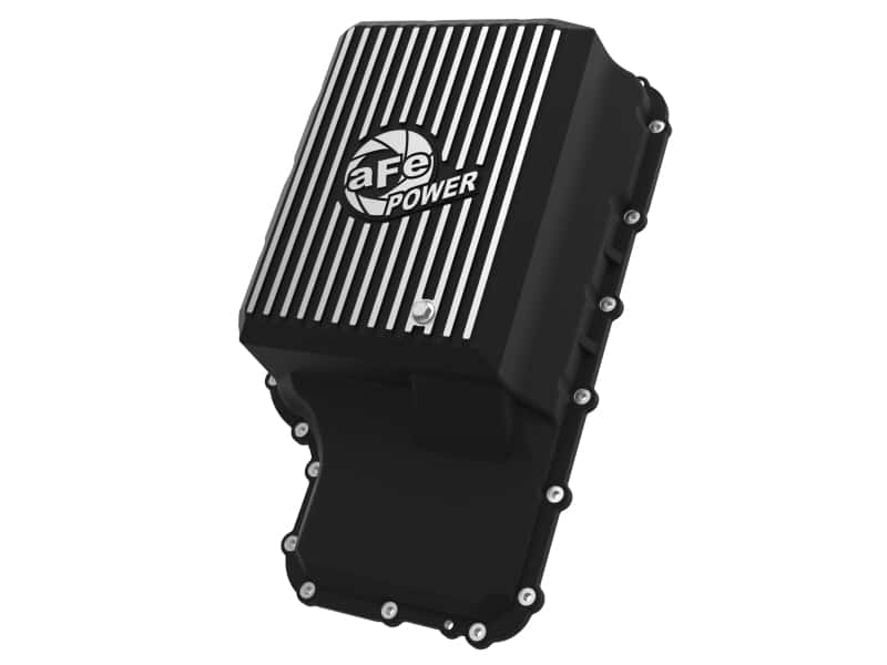 aFe — aFe 20-21 Ford Truck w/ 10R140 Transmission Pan Black POWER Street Series w/ Machined Fins
Transmission Pan - view 1