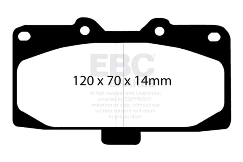EBC — EBC 89-95 Nissan Skyline (R32) 2.6 Twin Turbo GT-R Redstuff Front Brake Pads
Disc Brake Pad - view 6